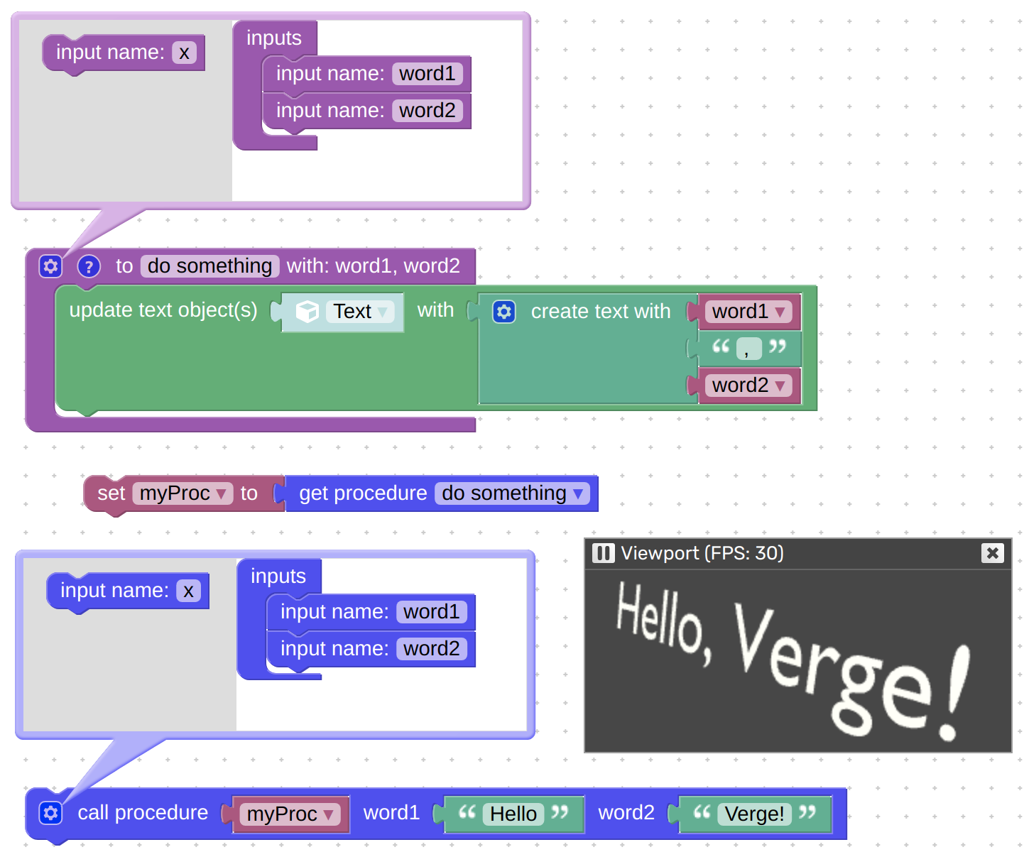 Verge3D拼图 - 获取函数与调用函数
