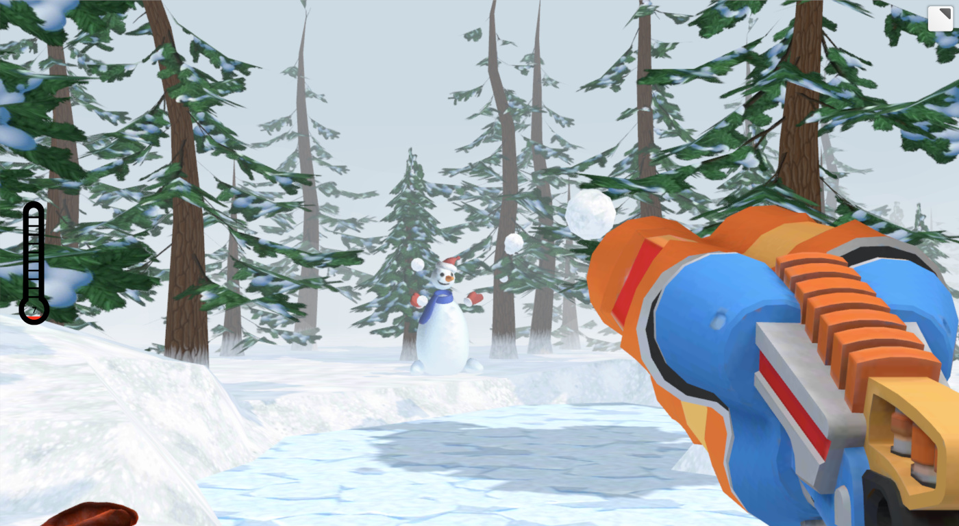 Verge3D演示案例 - Snowballs VR - 游戏截屏